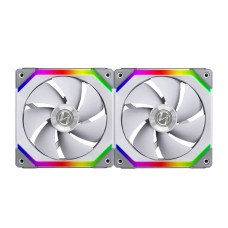 Lian Li UNI FAN SL140 Digital Addressable RGB 140 Fan with Controller , Twin Pack - White - 14UF2W